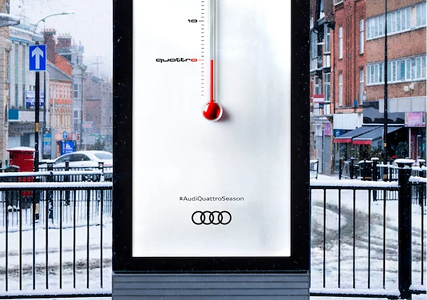 Audi створила зовнішню рекламу, що реагує на погоду
